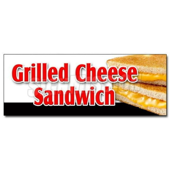 SignMission 36 in. Grilled Cheese Sandwich Decal Sticker - Sandwich Soup Melted Toast Turkey Ham