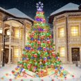 thumbnail image 1 of (Nuevo) Decoración navideña Luces de cadena al aire libre, 320 LED Cortina Luces de hadas Copos de nieve Luces colgantes del árbol de Navidad para vacaciones Boda Fiesta Jardín (Multicolor) esquí esquí Gafas de esquí, 1 of 5