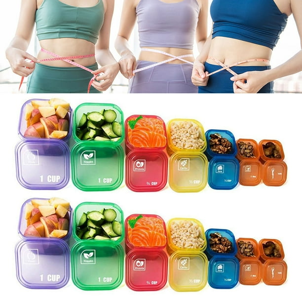 Portion Control Containers Color Coded Labeled 21 Day Lose Weight System 7  Pcs