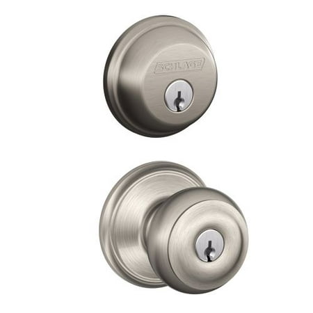 Schlage?Georgian Knob and Single Cylinder Deadbolt in Various Finishes