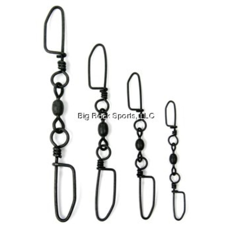 Billfisher DSS2003PK Double Snap Swivels Black Oxide 200 lb 3 Per Pack