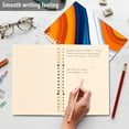 thumbnail image 4 of FORMRS 1-Subject Spiral Notebook 8" x 5" College Ruled 60 Refillable Sheet A5 Hard Cover, Orange Abstract Wavy, 4 of 7