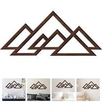 Masteelf Wood Mountain Wall Decor Dark Brown HighGrade Wood Material for Living Room 12.5 x 9.5 Inches
