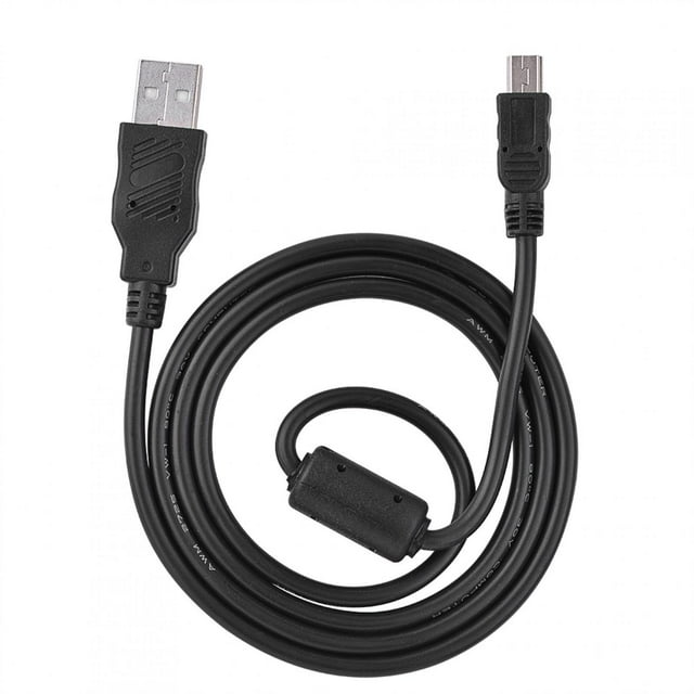USB Data Cable, USB Cable, Black Replacement 1 Meter For Camera