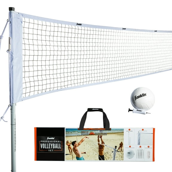 Franklin Sports Volleyball Set with Portable Net   Ball - Professional