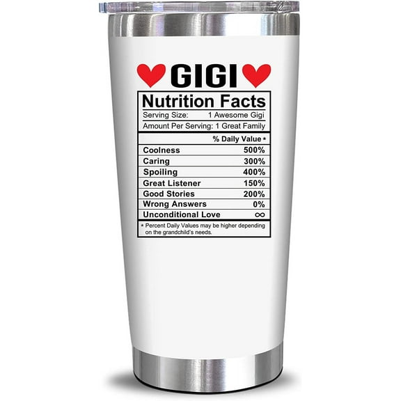 Gifts For Gigi - Grandma Birthday Gifts - Best Gifts For Gigi, Grandma, Grandmother, First Time Grandma From Grandchildren, Granddaughter, Grandson, Grandkids - 20 Oz Tumbler
