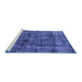 thumbnail image 2 of Ahgly Company Machine Washable Indoor Square Oriental Blue Industrial Area Rugs, 6' Square, 2 of 4