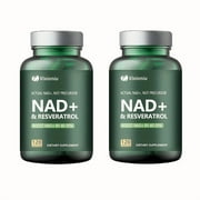 NAD+ Supplement with Resveratrol - 120 Capsules, 40% NAD+ Boost, Anti-Aging Cellular Energy & Repair