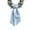 Blue, variant on LIORAGLJ Checkered Wreath Sash Bow with Long Streamers Christmas Door Decor