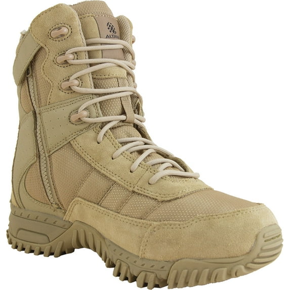 Men's Altama Footwear Vengeance SR 8" Side-Zip Boot Tan Suede 6 D