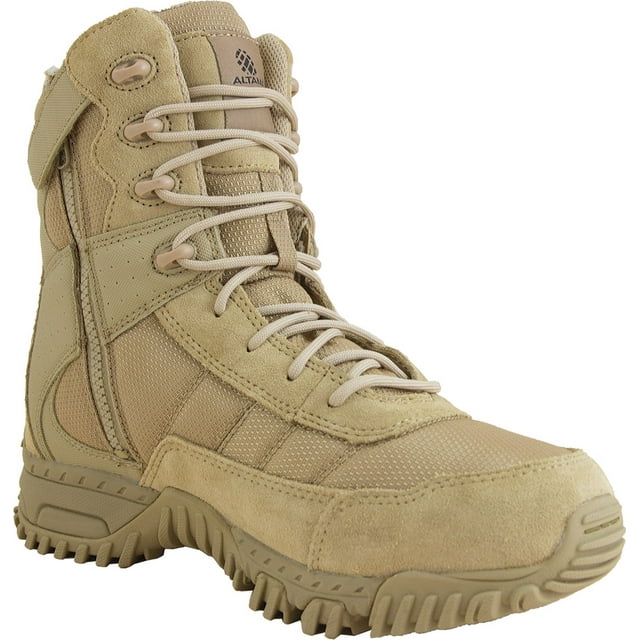 Men's Altama Footwear Vengeance SR 8" Side-Zip Boot Tan Suede 10 D