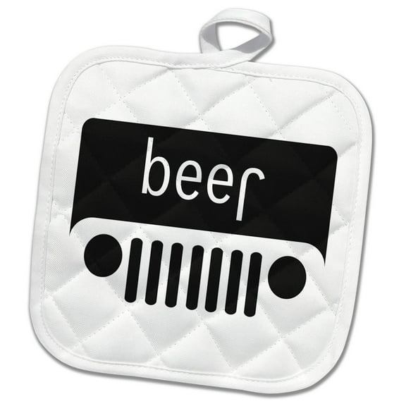 3dRose, BEER TEXT ON TRUCK, 8x8 Potholder