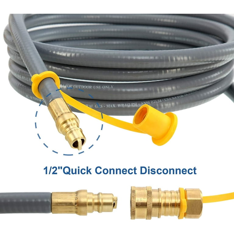 GASPRO 1/2Inch Natural Gas Hose With Quick Connect