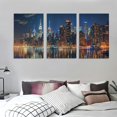 thumbnail image 3 of Shangniulu Canvas Print Wall Art Panoramic Neon Manhattan NYC Architecture Cityscape Photography Realism Rustic Scenic Landscape for Living Room,Office Decorative Paintings, 3 of 4