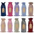 thumbnail image 3 of 1 Set Wine Bags Universal Protective Imitation Linen Widely Applied Bottle Wraps For Party, 3 of 4