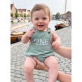 thumbnail image 6 of RUINIXCW Toddler Boys Birthday Romper Cute Letter Embroidery Sleeveless Overalls, 6 of 8