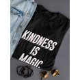 thumbnail image 3 of Kindness Is Magic Quote Women Black T-Shirt, Female Small, 3 of 4