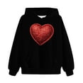 thumbnail image 5 of Lorytime Kids Long Sleeve Hoodies for Teen Girls Valentine Crewneck Sweatshirts Heart Tops with Pocket Loose Tops, 5 of 5
