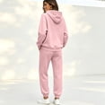 thumbnail image 5 of Stralyhd Womens 2 Piece Lounge Sets Fleece Baggy Hooded Sweatshirt and Joggers Sweatsuits Casual Trendy Fall Matching Outfits Pink M, 5 of 6