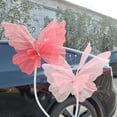 thumbnail image 6 of Large Artificial Butterfly Gauze Simulation Butterfly 3D Fake Butterfly with Faux Pearls for Wedding Festival Wall Decoration, 6 of 7