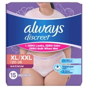 Always Discreet - Adult Diapers for Women Size XL/XXL, 15 Count