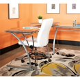 thumbnail image 3 of Faux Leather Chair in White with Chrome Base, 3 of 8