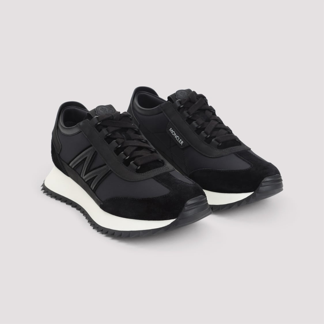Moncler Stylish Leather Sneakers Black (Men's) - Walmart.com