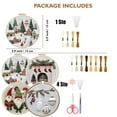 thumbnail image 3 of Christmas Embroidery Set, 5.9 x 5.9 inches, with Pattern, Cotton Thread, Thread, Needle, and Instruction Manual, DIY Cross Embroidery Set for Beginners, 3 of 4