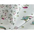 thumbnail image 4 of Ambesonne Unicorn Quilted Bedspread Set 3 Pcs, Colorful Mythical Horse, King Size, Multicolor, 4 of 5