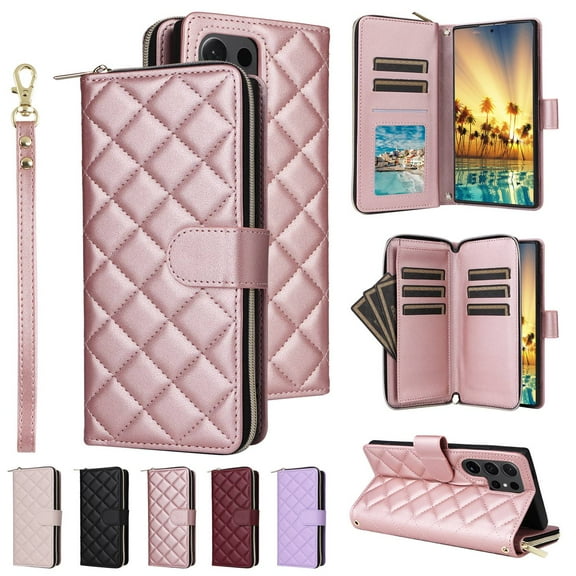 For Samsung Galaxy S25 Ultra S25 Plus Phone Case Leather Wallet Case with Card Holder Phone Cover For Samsung Galaxy S25 Ultra