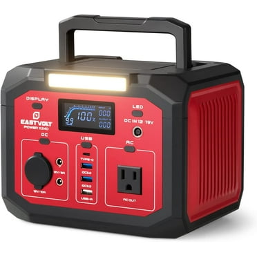 Eastvolt Portable Power Station 240W, 201.6Wh/56000mAh Lithium-Ion Battery with 110V AC Outlet, Solar Generator (Solar Panel Optional) for Emergencies Home and Outdoor Camping