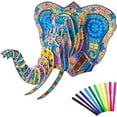 thumbnail image 1 of Rompecabezas para colorear 3D de 1 pieza Sailing Electrónica Cabeza de elefante, 1 of 5