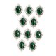 thumbnail image 3 of 10 piezas de hebilla de taladro de aleación, accesorios decorativos para el cabello, suministros para bodas, bricolaje, aleación verde, 3 of 9