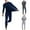 Navy, variant on Asgosdo Men Pajama Sets Winter Warm Base Layer Top Bottom Fleece Lined Long Sleeve Shirt Pants for Cold Weather, Gray