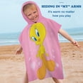 thumbnail image 6 of Looney Tunes Tweety Hooded Kids Beach Towels - Toddler Bath Towel Girls Boys Swim Cover-ups for Ages 3 to 10 Kids Pool Towels Quick Dry Lightweight Soft Microfiber Poncho, 6 of 8
