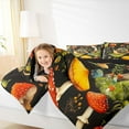 thumbnail image 4 of Feelyou Kids Cartoon Snail Queen Comforter Set, Jungle Hippie Mushroom Bedding Sets, Boho Plant Botanical Reversible Bedding Comforter Set, Lightweight Room Decor, 3 Pieces, 4 of 8