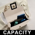 thumbnail image 3 of Women's Messenger bag classic satchel handbag slung simple artificial leather small bag. - white, 3 of 6