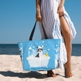 thumbnail image 6 of Daiia Collie in Bathtub Beach Travel Bag - Water-Resistant Beach Bag, Lightweight Tote with 7 Pockets for Women and Men - Gym,Pool,Camping,Reusable Grocery Bag, 6 of 7