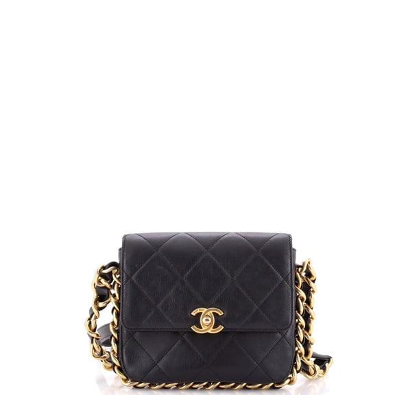 Pre-Owned Framing Chain Flap Bag Quilted Calfskin Small By Rebag