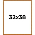 thumbnail image 2 of 32x38 Honey Brown Real Wood Picture Frame Width 0.75 inches | Interior Frame Depth 0.5 inches |, 2 of 8
