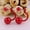 A: Metallic Red, variant on 2 Pairs Metallic Color Acrylic Round Double Sided Ear Stud Front Back Earrings-H: Metallic Sky Blue