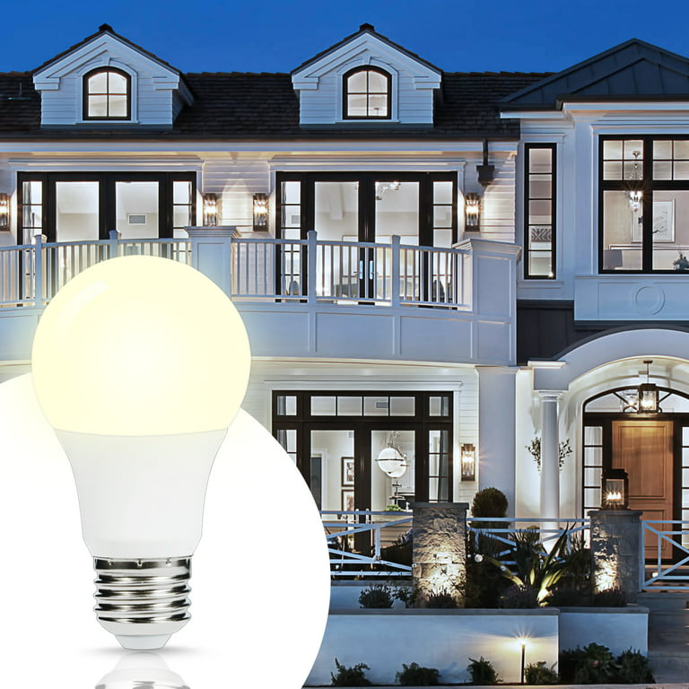 blød største frygt Dusk to Dawn LED Light Bulb, A19 6 Watts 40W Equivalent Daylight 5000K  500LM E26 Light Sensor Porch Light Bulbs for Garage, Hallway 4 Pack -  Walmart.com