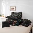 thumbnail image 6 of Homewish Floral Leaves 7 Pieces Bedding Comforter Set For Female Men Adults,Flying Animals Full Bedding Set Lightweight,Exotic Style Fitted Sheet Flat Sheet,Ultra Soft Home Decor,Reversible, 6 of 8