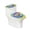 Rainbow Santa Claus Pattern, variant on HELLHERO Floral Toilet Seat Protector Thankful Fall 2 Pack Stays in Place Stretch Round Toilet Lid Dust Cover Elastic Bottom