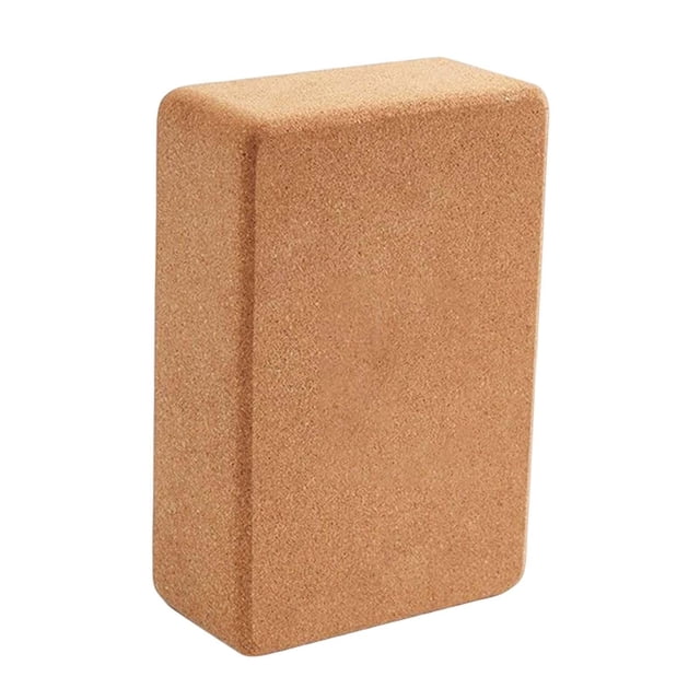 Cork Yoga Brick Single Block Body Building Apoyo Soft Squat Wedge Block Antideslizante Pilates para yoga Deportes de interior Estiramiento kusrkot Ejercicio de bloque de yoga