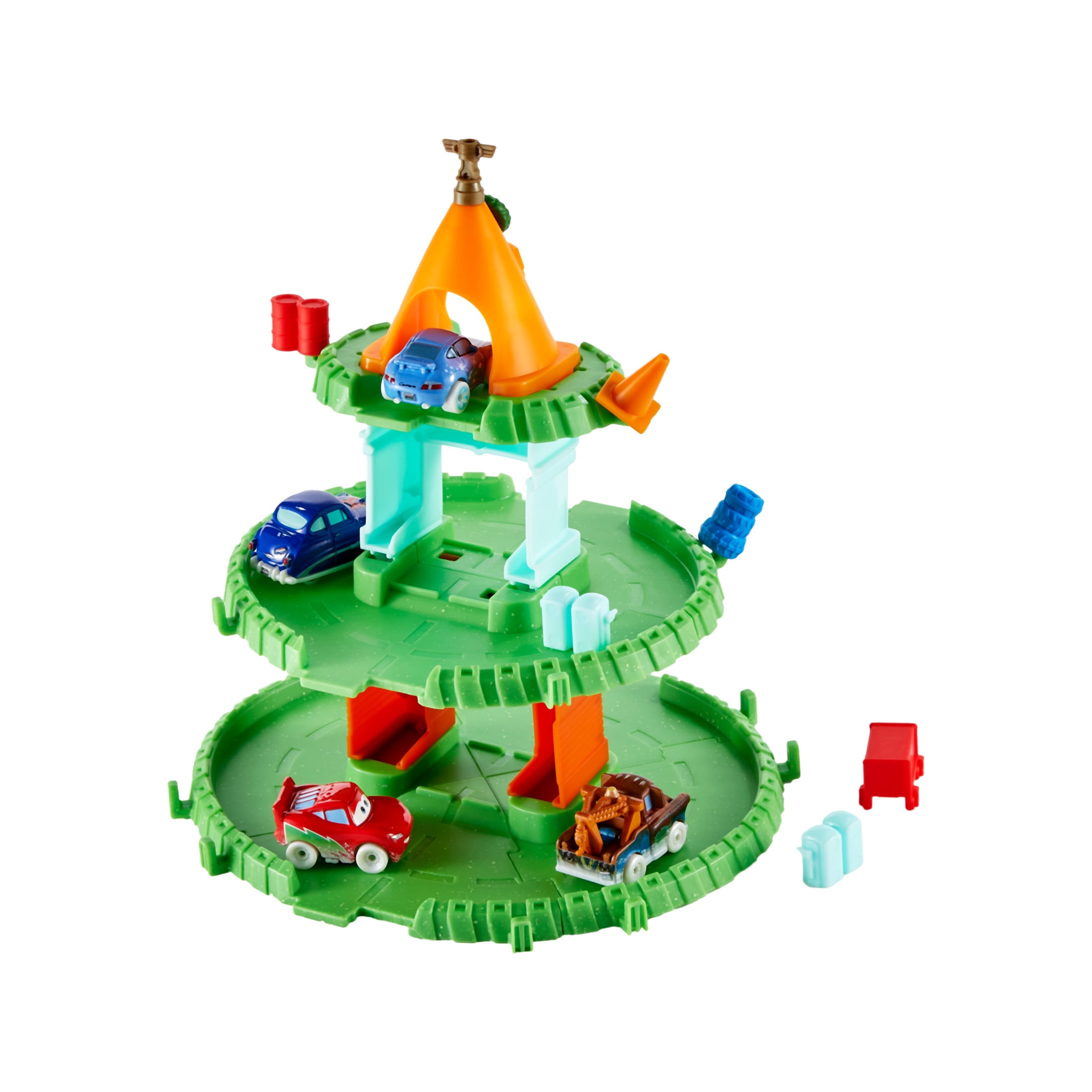 Disney Pixar Cars Minis Advent Calendar with 4 Mini Cars, Track & Accessories