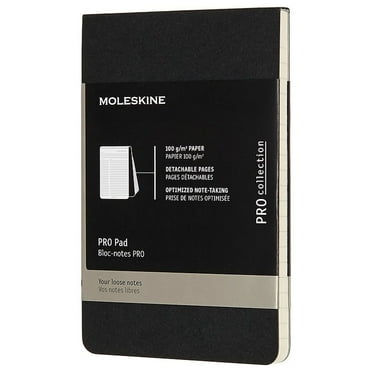 Moleskine PRO Pad, Narrow Ruled, Black Cover, 3.5 x 5.5, 96 Pages (620909)