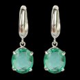 thumbnail image 2 of GEMHUB Oval Shape Green Amethyst Gemstone Earrings, Solid 925 Silver Earrings, February Birthstone Gift, 2 of 4