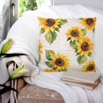 thumbnail image 3 of Sunflower 20x20 Pillow Covers Set of 2, Summer Botanical Vintage Floral Spring Throw Pillow Covers Decorative Couch Cushion Case, Microfiber Square Pillowcases for Bedroom Car Living Room, 3 of 7