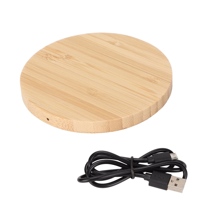 Wooden Wireless Charger,Wireless Charger 10W Power Fast Bamboo Charging Station Bamboo Wireless Charger Advanced Technology